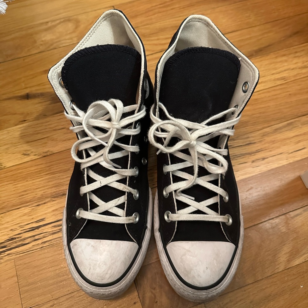 Converse Black and White High-Top Sneakers